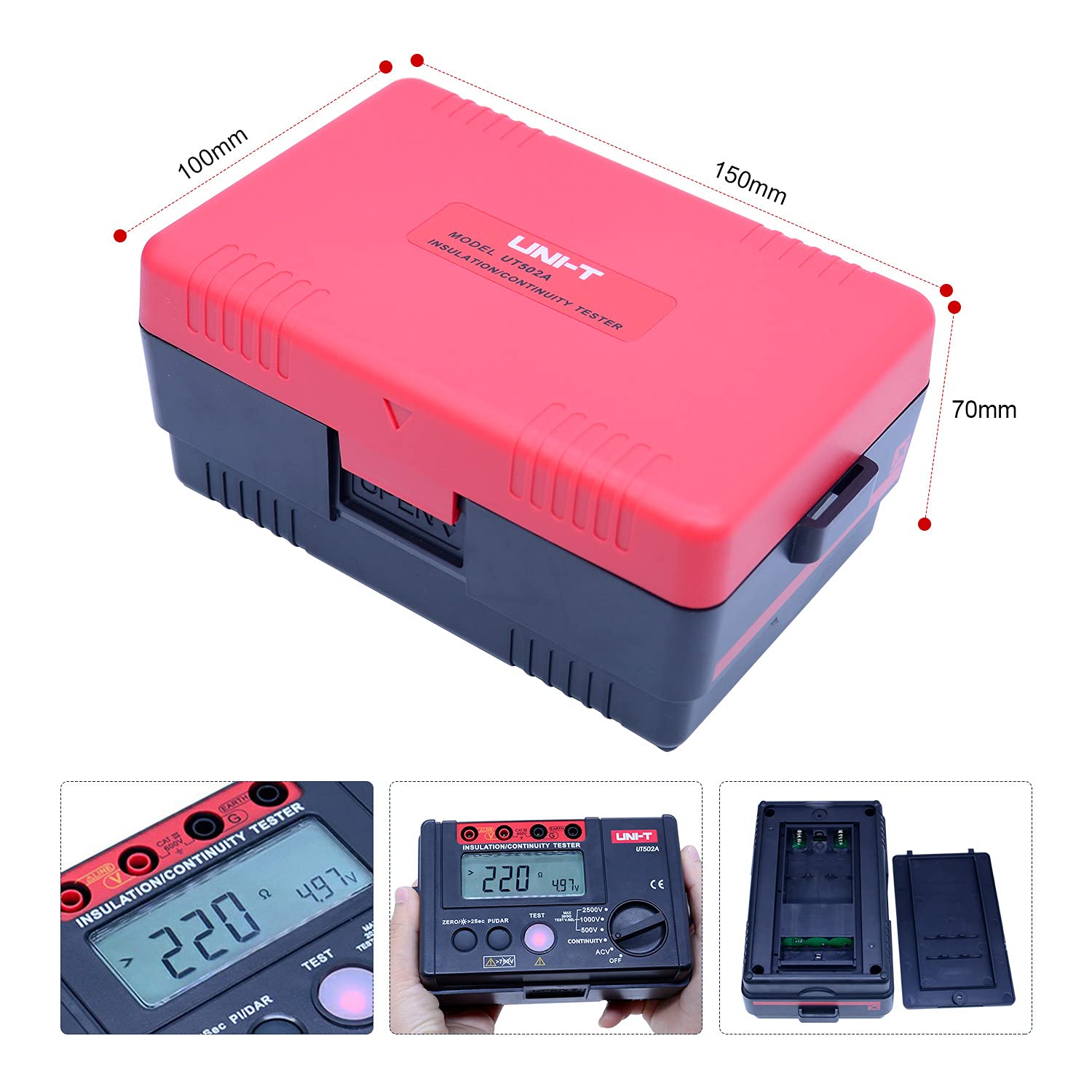UNI-T 2500V Insulation Tester Megohmmeter, Ground Resistance Meter — Amazon image 6