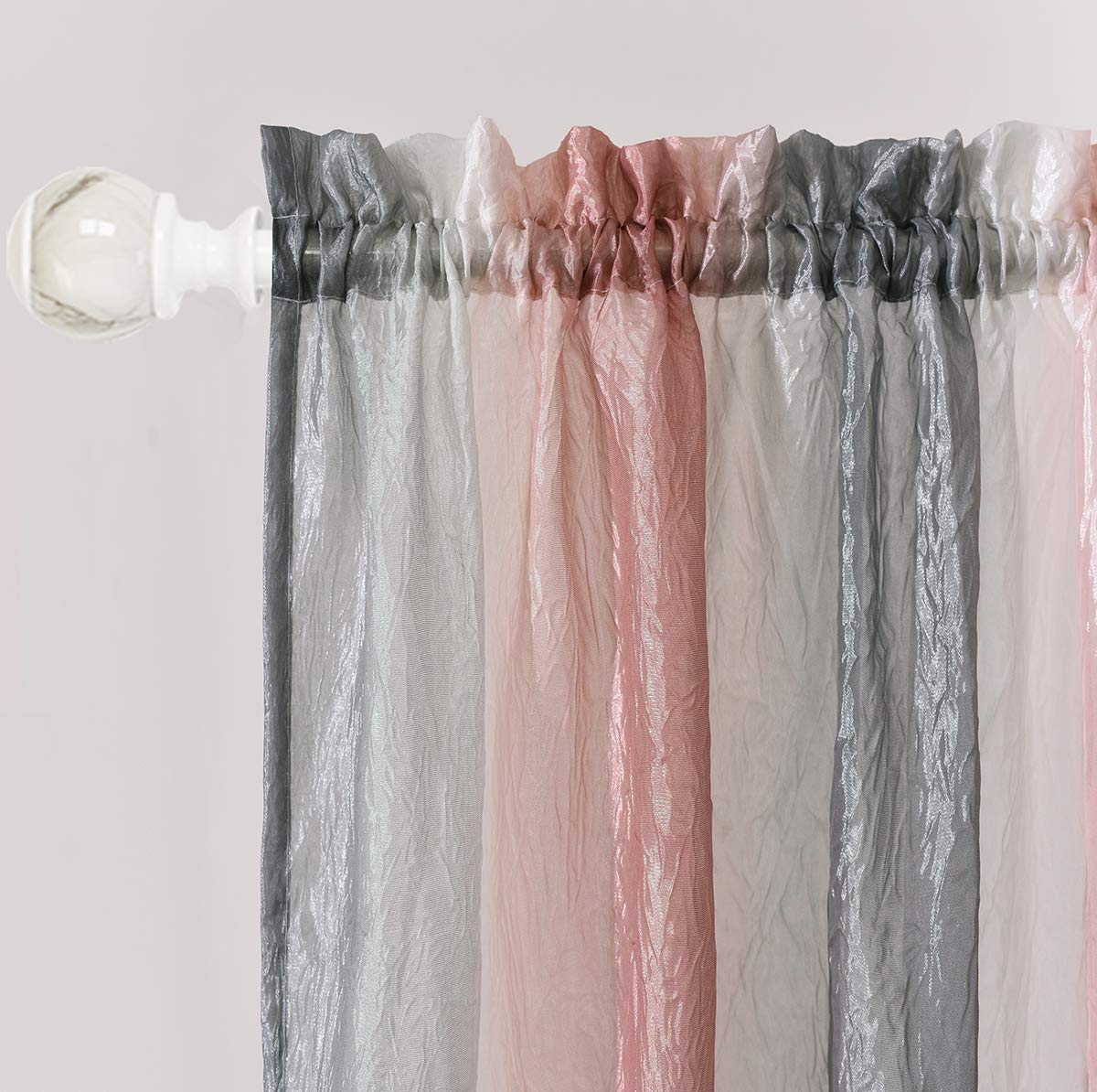 Achim Home Decor - Tenda per finestra semitrasparente con filtro della luce, 213 cm di lunghezza, 127 cm di larghezza, in morbido poliestere, per camera da letto, soggiorno e sala da pranzo