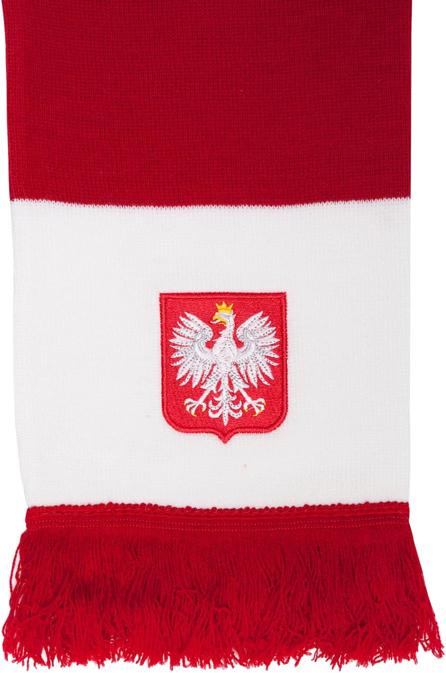 Poland Polska Embroidered Fashion Knit Bar Scarf - Image 4