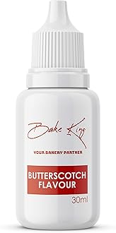 BAKE KING Butterscotch Flavour 30ML Essence for Baking Cakes, Jams, Jelies, Cookies, Ice Creams and Puddings Liquid Food Essence for Cake Making (Butterscotch Flavour 30ml)