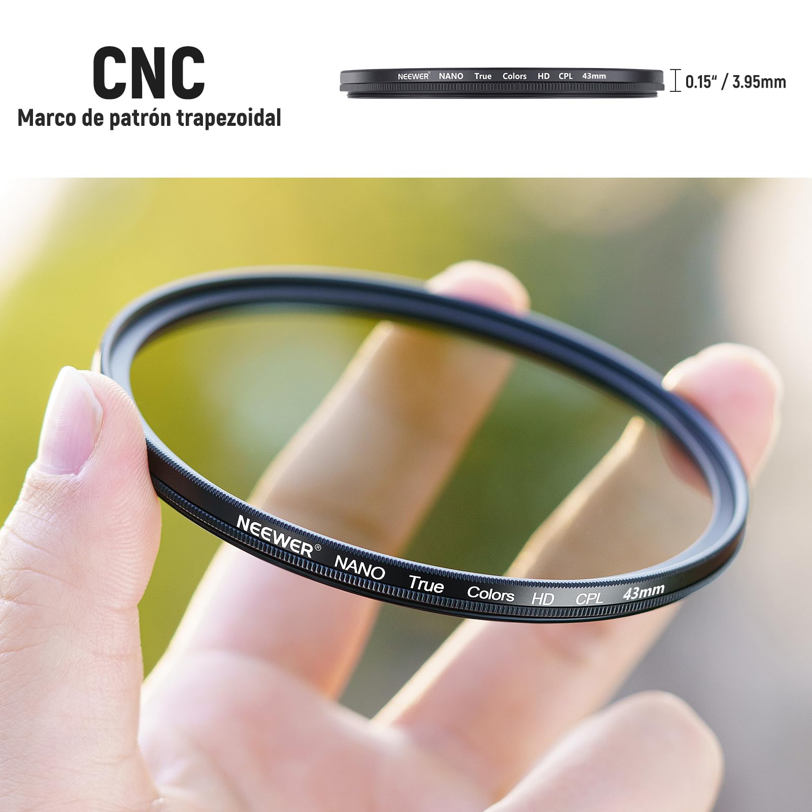 Filtro Polarizador NEEWER 72mm , Filtro CPL Con 30 Capas De Filtro