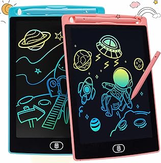 2 Pack LCD Writing Tablet for Kids, 8.5" Doodle Pad Colorful Drawing Tablet, Beipegin Doodle Board Magnetic Drawing Board Magna Doodle Gifts for 3-10 Years Old Girls Boys inTravel,Home,School,Office