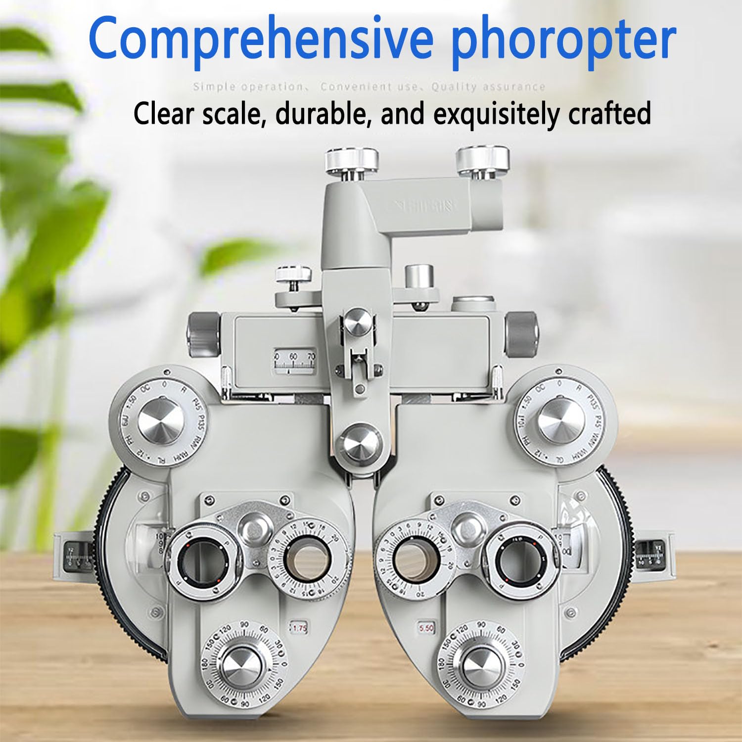 Pupilómetro digital óptico y probador de visión - Equipo oftálmico con distancia interpupilar 50mm-80mm, potencia de lente esférica +16.75D a -19.00D para hospitales y centros de atención de la visión