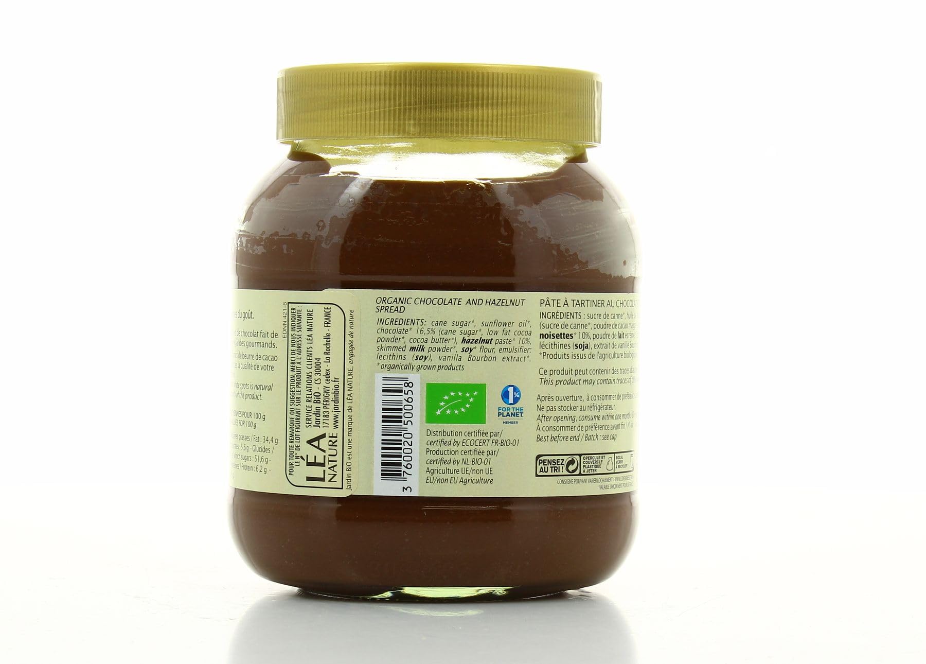 JARDIN BIO ETIC - Jardin Bio Etic Pâte À Tartiner Bio Noisette Et Cacao, 750G - 750G - Lot De 3 - Vendu Par Lot