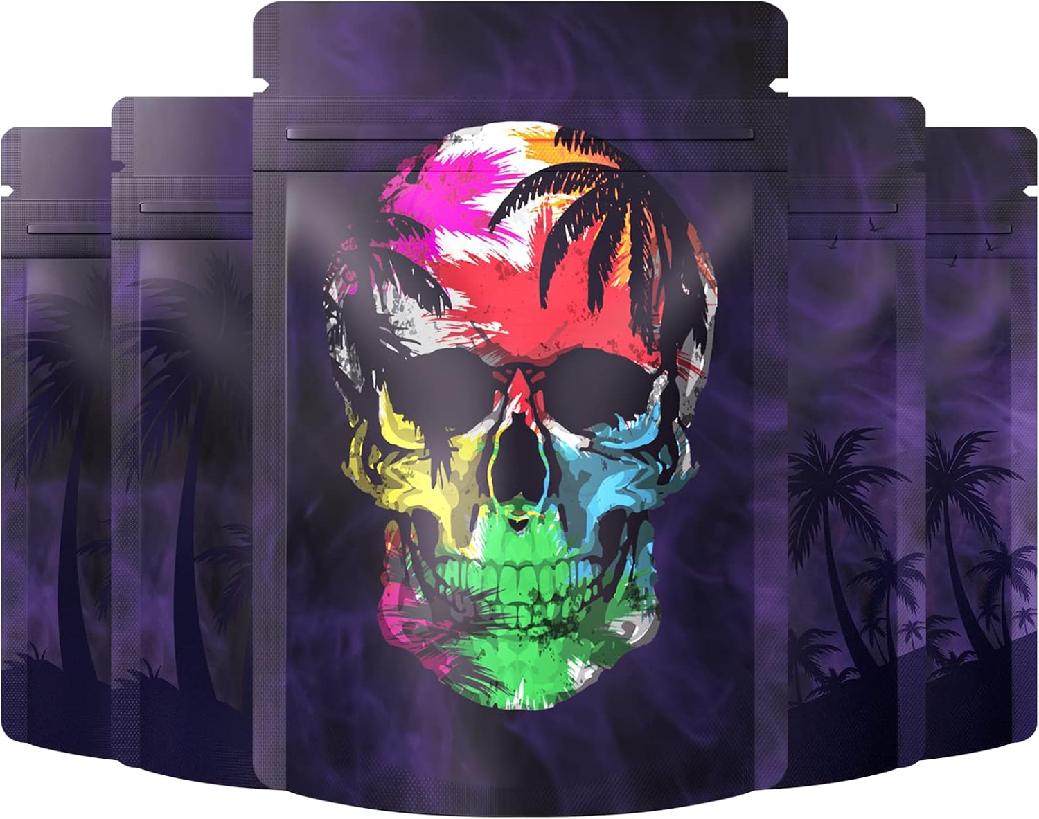 60 Pieces Mylar Ziplock Bags, Resealable Mylar Bags Safe Aluminum Foil