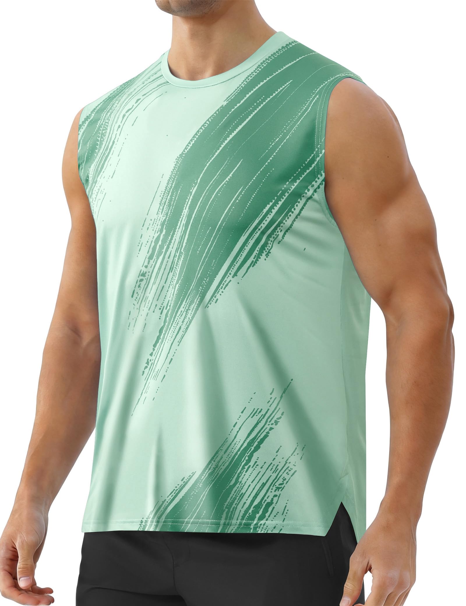 APTRO Herren Tank Top Ärmelloses Muskelshirt Atmungsaktives Schnelltrocknendes Funktionsshirt Elastisch für Gym Fitness Sport Workout