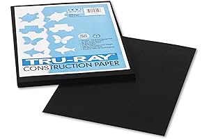 Pacon Tru-Ray Black Construction Paper: Exceptional Durability, Deep Hues for Creative Projects