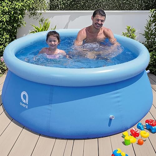 Miniatura 4 de Piscinas inflables con anillo superior para adultos al aire libre, fácil de instalar, piscina infantil ( 6 pies x 29 pulgadas), azul