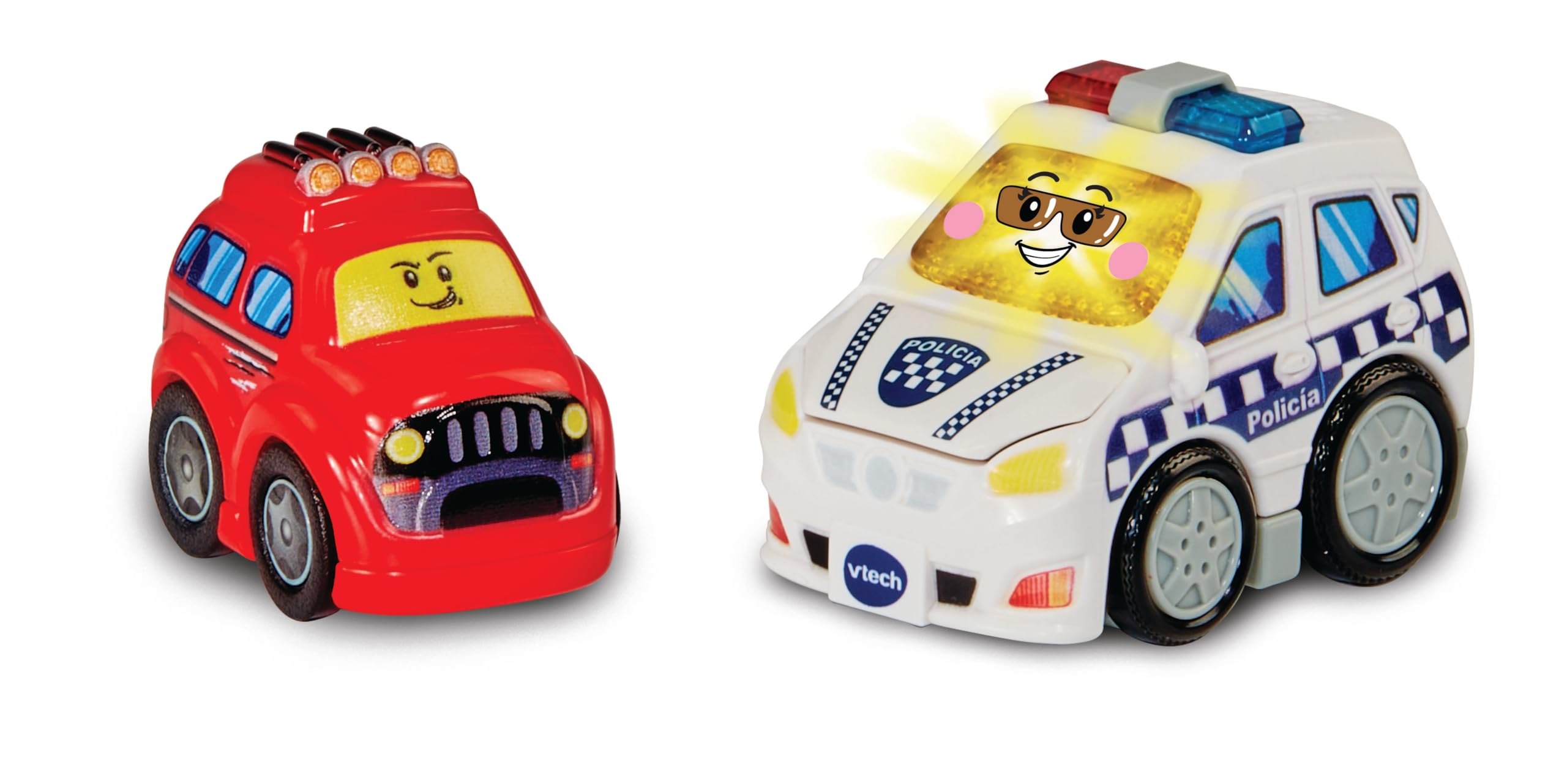 VTech - Comisaría de policía TutTut Bólidos, Pistas y Coches de Juguete para niños +1 año, Circuitos para Combinar, Incluye Coche, Versión ESP