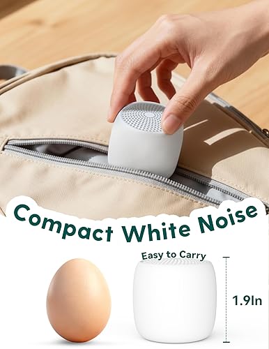 Miniatura 4 de Babelio Máquina de sonido de ruido blanco (Pocket Mini Pro) Batería grande de 1000 mAh, 25 sonidos sin bucle para adultos, niños y bebés