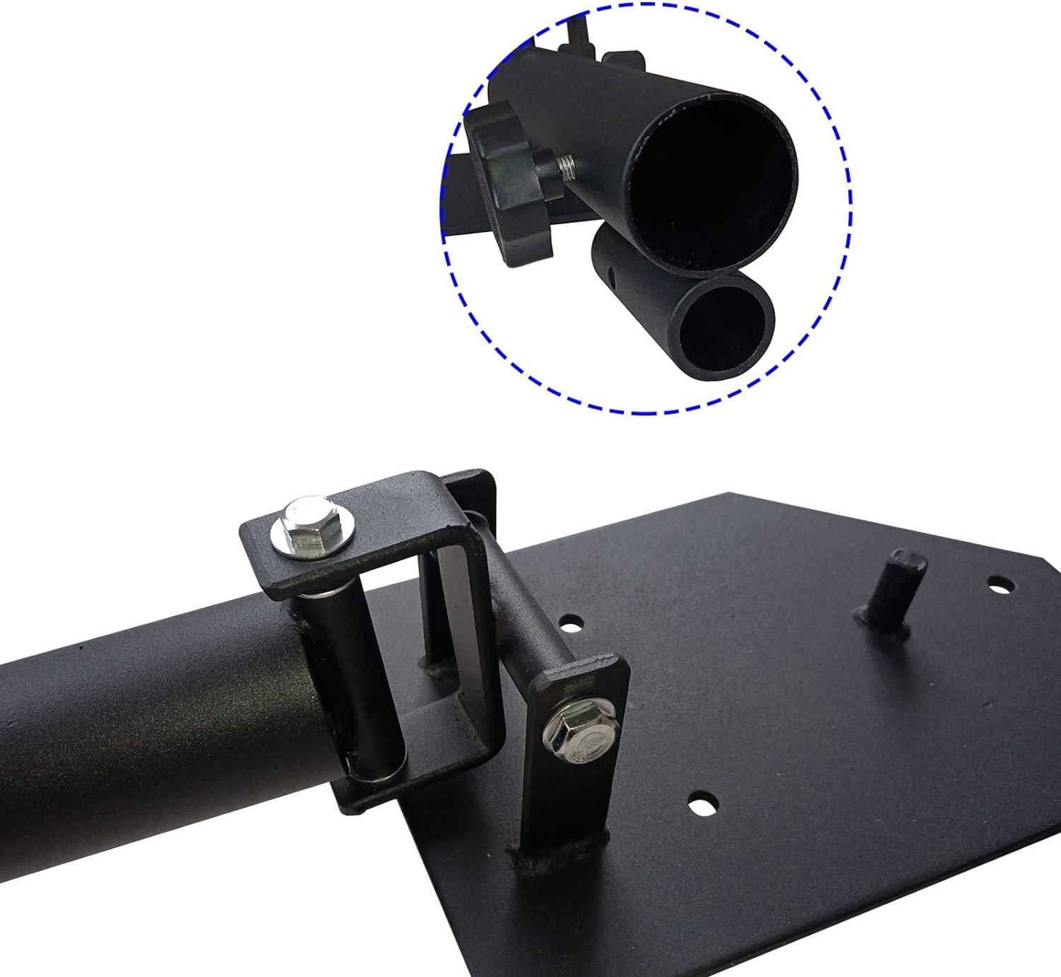 MARSAFIT Landmine Base Portable Barbell, Deluxe T bar Row Attachment, landmine attachment for barbell fits 1 Inch Standard and 2 Inch Bars