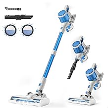 BSNAW Cordless Vacuum Cleaner for Home - Lightweight, Stick Vacuum Clean with Rechargeable Battery, Max 45Mins Runtime, 8 in 1 Handheld Vacuum for Hardfloor & Carpets Pet Hair, Blue
