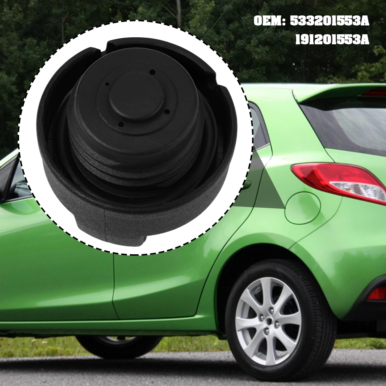 SG Store Tankdeckel-Schlossabdeckung Für Mazda 2 (2003–2010) – Mit Zentralverriegelung, OEM 533201553A