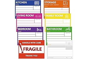 6 x 4" Large Home Moving Packing Box Labels
