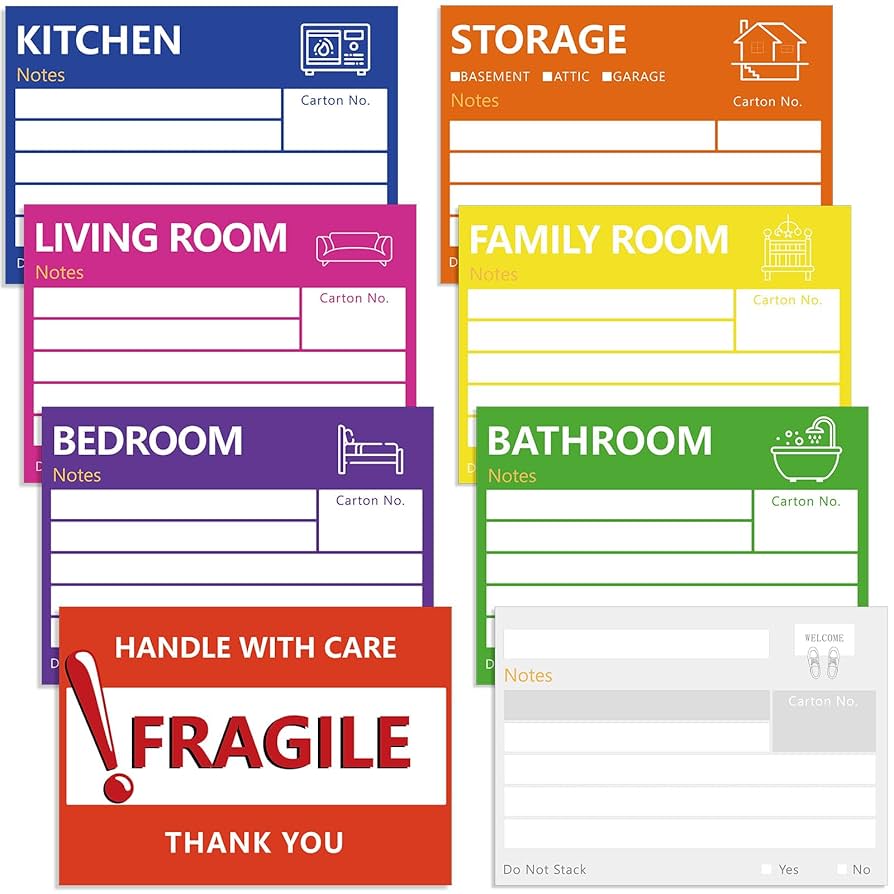 Amazon.com : 6 x 4 in Large Moving Labels for Boxes, Home Moving Packing Color Coded Stickers Supplies Labels with Writable Notes Areas, Fragile Blank Moving Boxes Stickers 160pcs : Office Products amazon-com-6-x-4-in-large-moving-labels-for-boxes-home-moving-packing-color-coded-stickers-supplies-labels-with-writable-notes-areas-fragile-blank-moving-boxes-stickers-160pcs-office-products