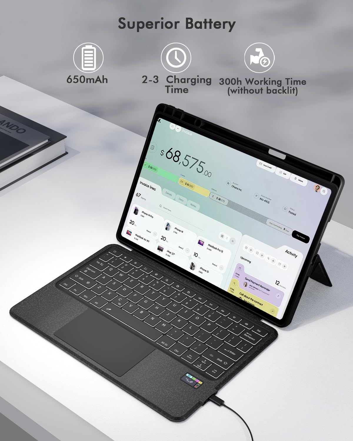 Amazon.co.jp: Lenovo Idea Tab Pro 12.7用キーボードフォリオ