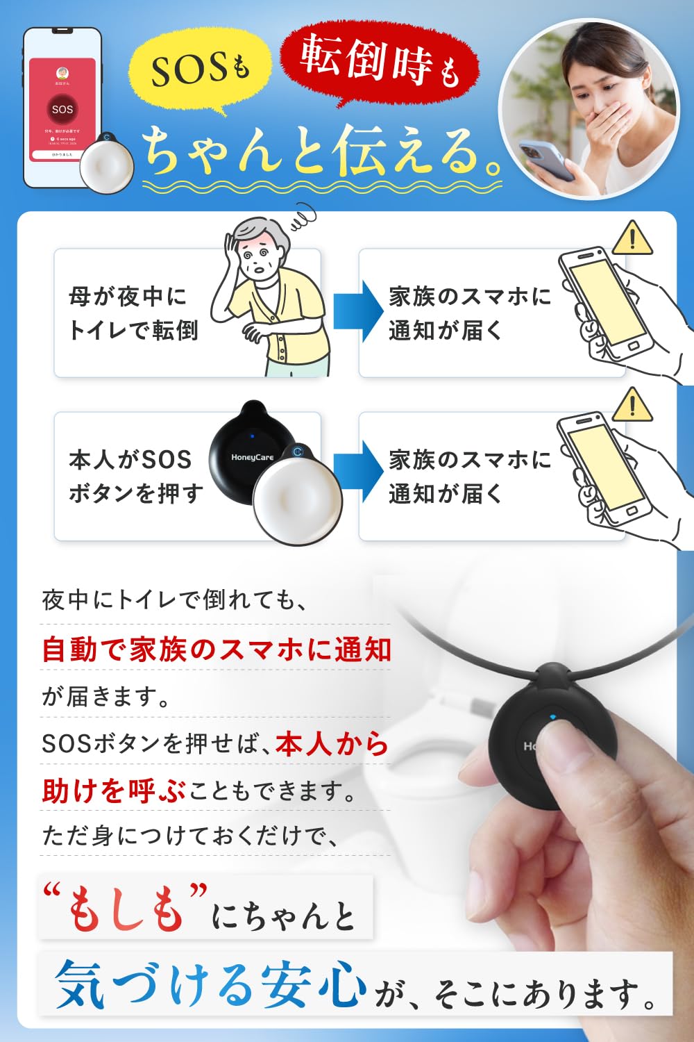Amazon.co.jp: AEIGO(エイイーゴー) XC8000 転倒検知センサー AIで