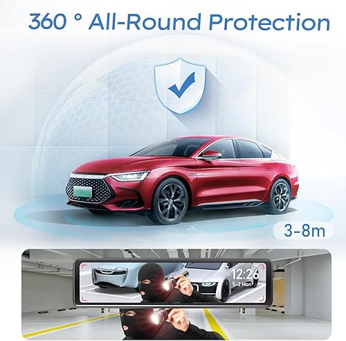 Miniatura 3 de Kit de cableado de cámara de salpicadero USB C con detección de radar de microondas, kit de cableado de 12V-24V a 5V3A, adaptador de cámara de