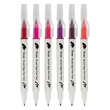 Pentel Arts Sign Pen Twin Brush, Pack of 6 Pens, Pink Hues (SESW30CPC6-4) – view 2