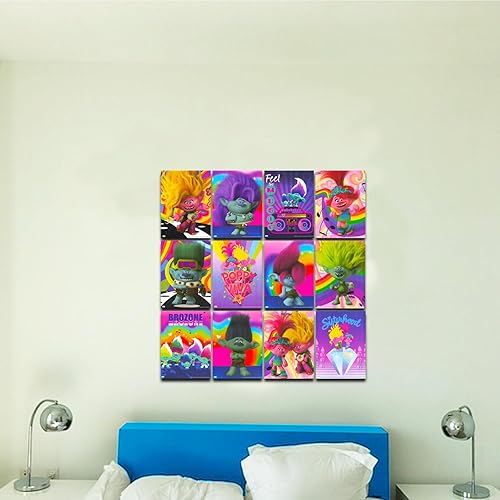 Miniatura 2 de Póster de Trolls para niños, el paquete incluye 12 carteles de Trolls Band Together para habitación de niñas, decoraciones de trolls, más