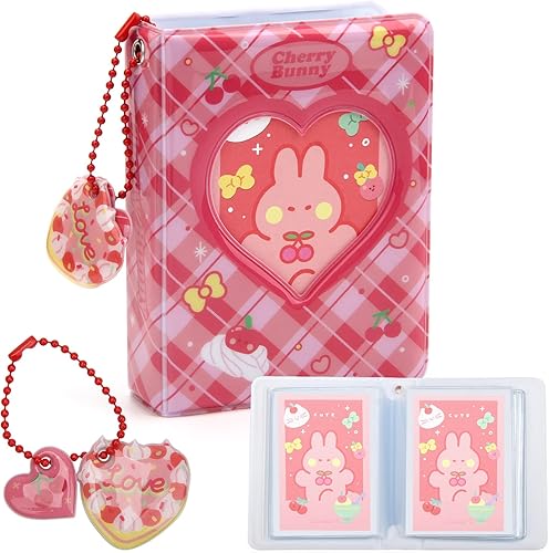 Windspeed - Mini libro de soporte para tarjeta fotográfica Kpop, de 3 pulgadas, con diseño de corazón hueco, carpeta de tarjetas fotográficas dos