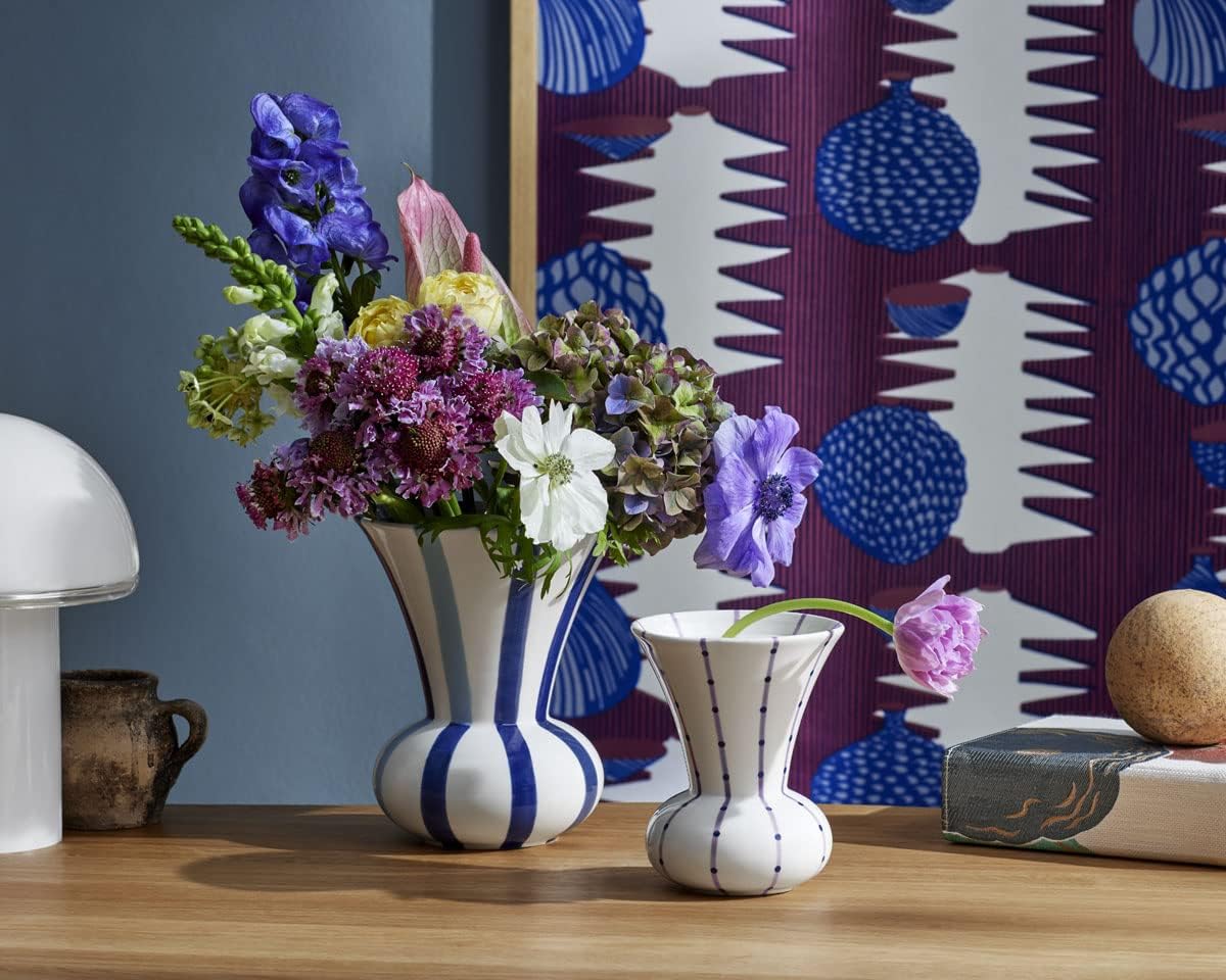 Kahler Signature Vase, Blue, 7.9" H x 6.5" D, Designed by Meyer-Lavigne, Gift Box Included