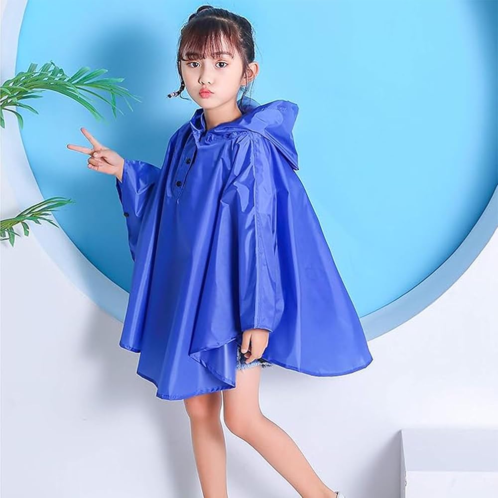 LIVACASA Unisex Tuta Impermeabile Bambino Poncho Antipioggia Bambina Con Cappuccio Leggero Con Stampato Per Bambini 1 7 Anni Bluauto Marca S 1 3 Anni Statura 75 90cm - Foto 3