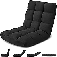 Vista 86 de Silla plegable para juegos de suelo de 14 posiciones, acolchada y ajustable, con algodón transpirable y terciopelo coral agradable a la piel