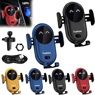 Gumaxx - Soporte para teléfono inteligente, cargador inalámbrico para coche, soporte inalámbrico para iPhone 15/14/13/12/11, Samsung S23/S22/S21, etc. (2 piezas)