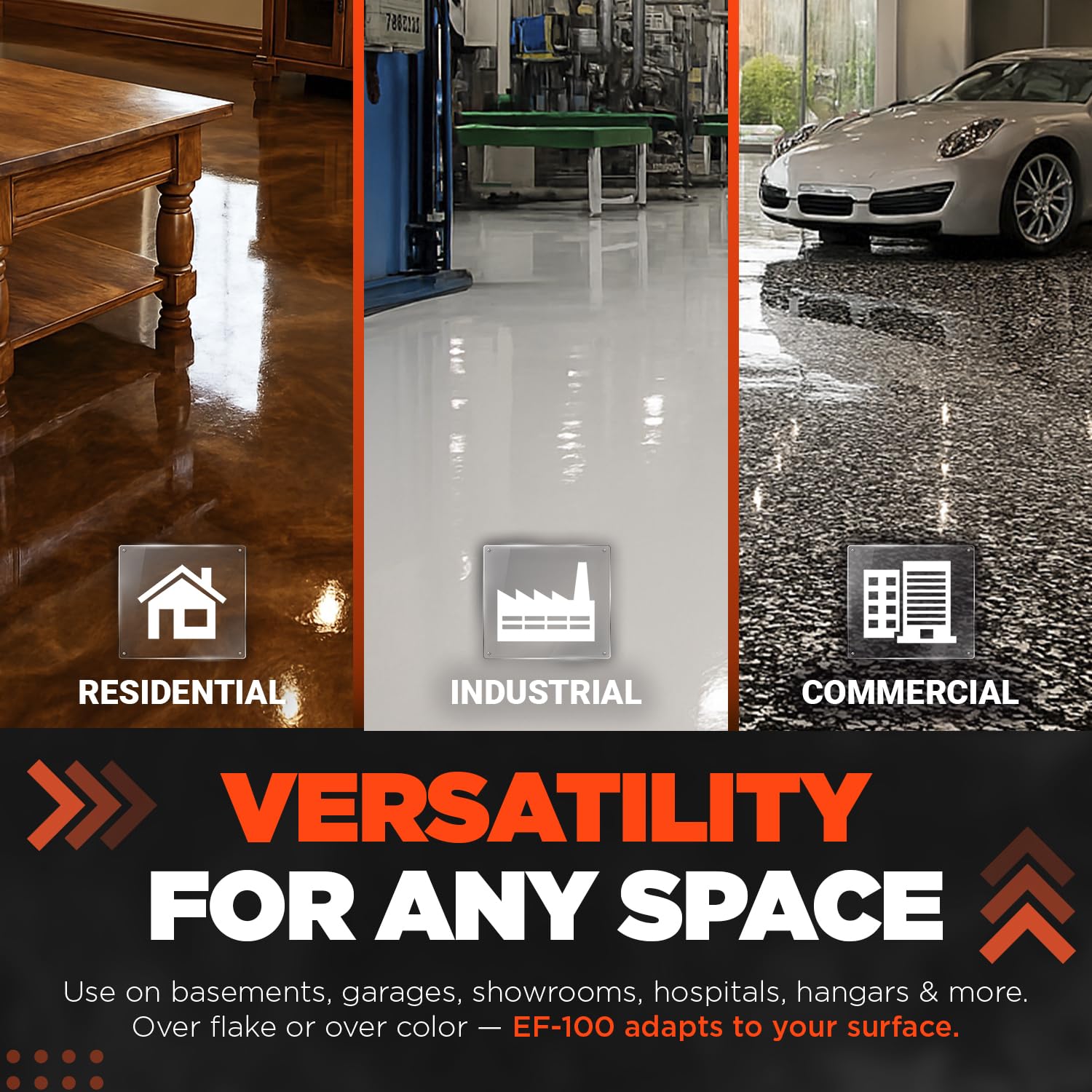 MPC-100 3-Gallon Epoxy-Resin Kit and 20-Inch LATUX Squeegee Trowel, Floor Epoxy Kit or Countertop Epoxy Kit for Industrial and Commercial Use