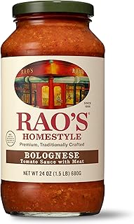 Rao's Homemade Bolognese Sauce 24 oz, Tomato Sauce, All Purpose, Keto Friendly Pasta Sauce, Premium Quality...