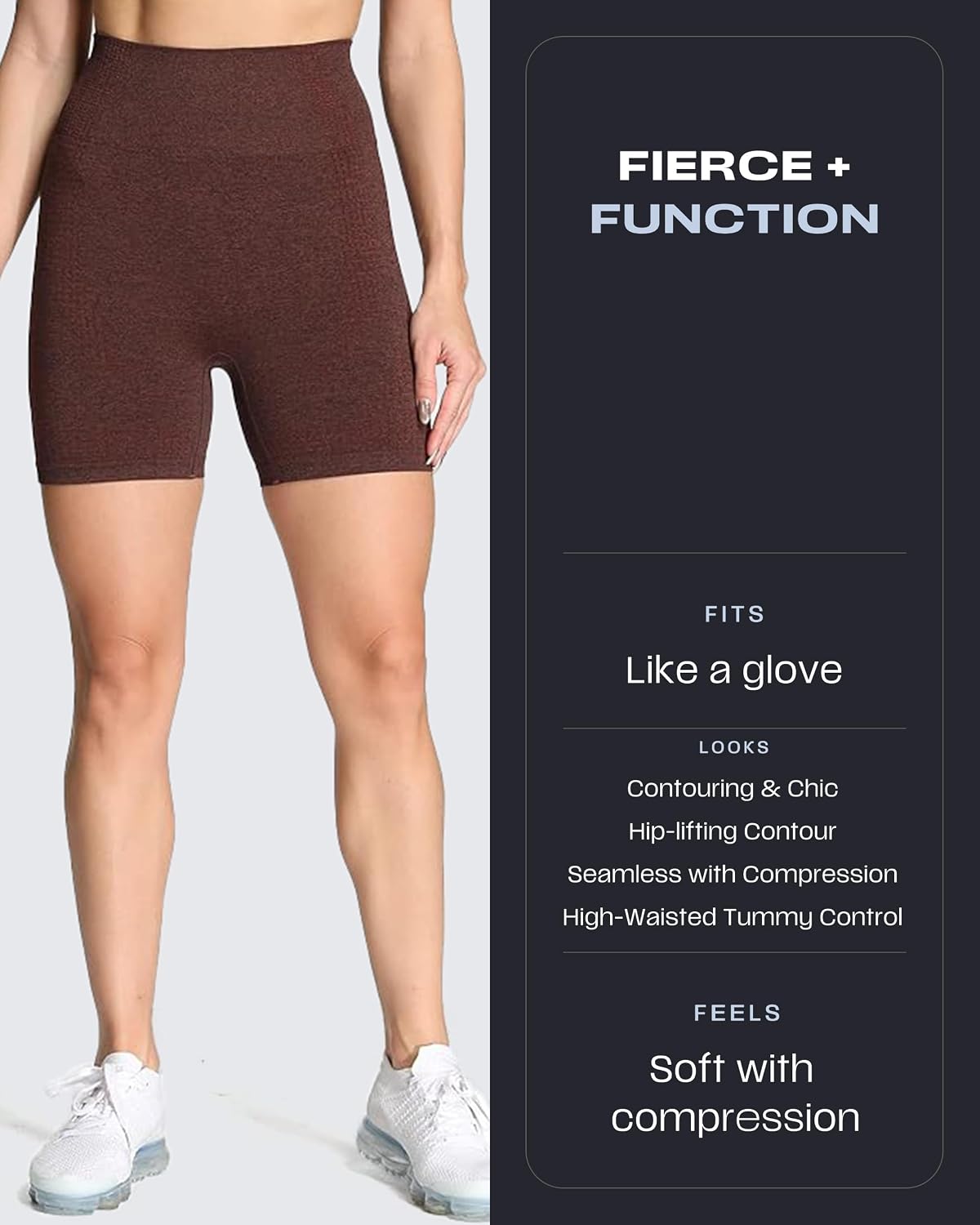 Aoxjox Seamless Workout Biker Shorts for Women High Waisted Exercise Athletic Gym Booty Running Yoga Short 5"