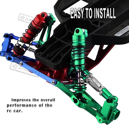Miniatura 6 de RC Upgrades Pieza para 110 Rustler VXLRustler VXL 2wd, Stampede VXLStampede VXL 2wd, amortiguador de choques RC delantero trasero de aleación,