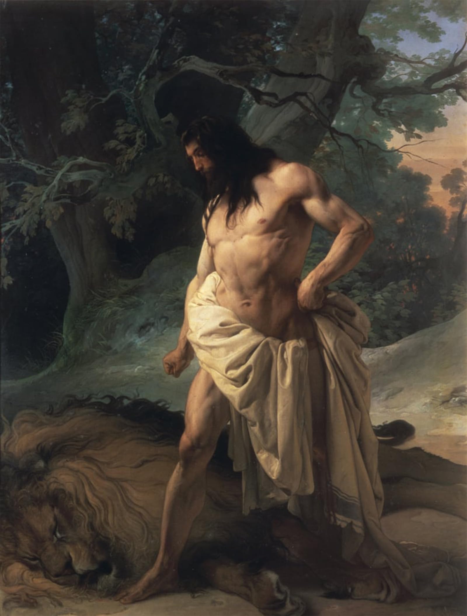 POSTERIIk Famous Print Pop Art Wall Art Graffiti Samson Slays the Animal by Francesco Hayez Art Prints for Home Decor 60x90cm