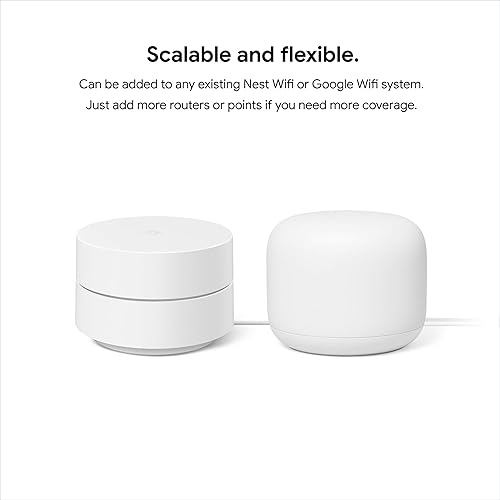 Miniatura 10 de Google Nest Wifi - AC2200 - Sistema WiFi de malla - Enrutador Wifi - Cobertura de 2200 pies cuadrados - 1 paquete
