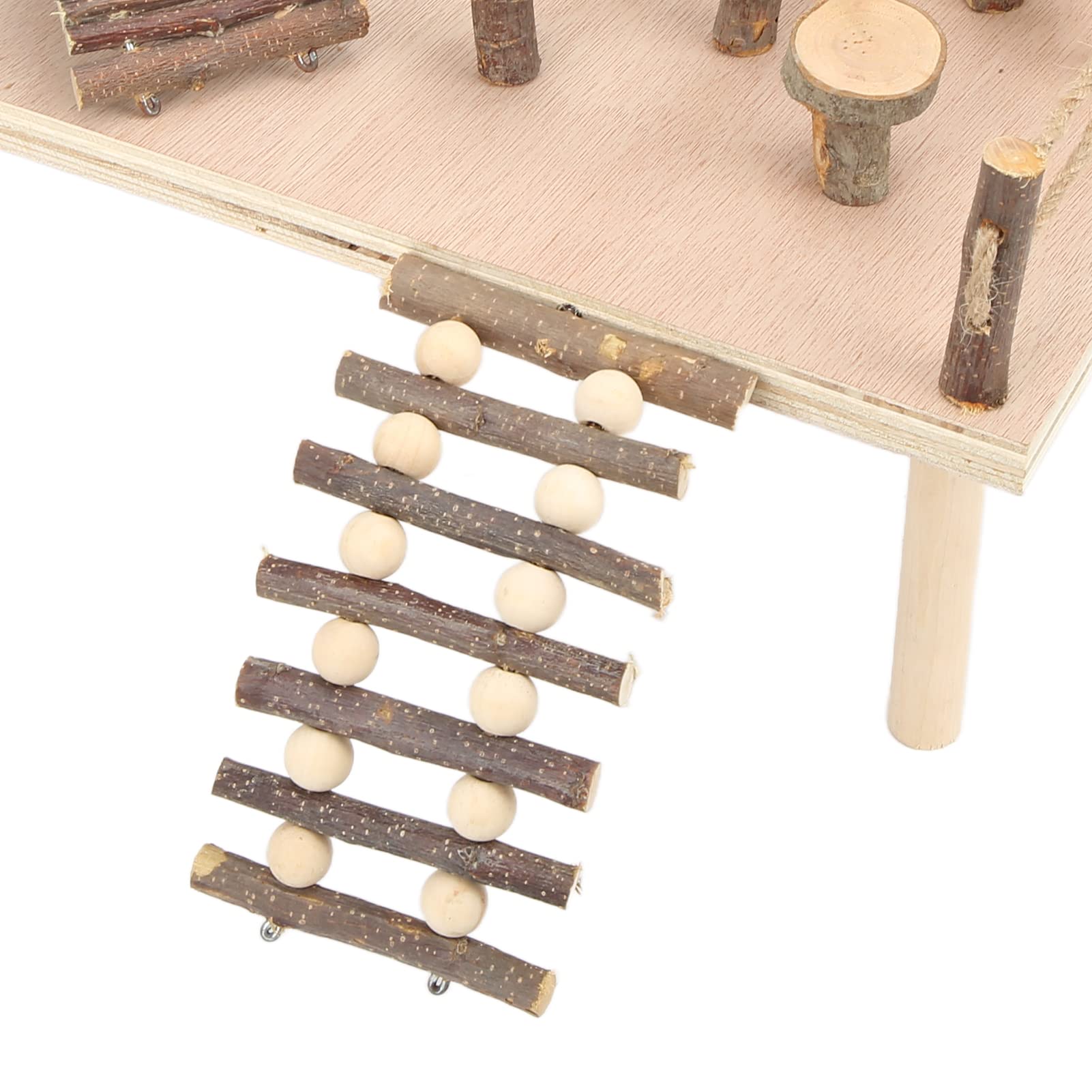 Piattaforma per criceti in legno per gabbia, gioco per criceti, giochi per arrampicata, piccoli animali domestici, set di attività per piccoli animali domestici, ideale per criceti, gerbilli e altri