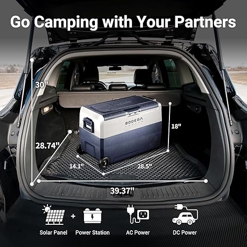 Miniatura 9 de BODEGA COOLER Refrigerador de coche de 12 voltios, congelador portátil de 53 cuartos de galón, nevera de coche de doble zona, control de aplicación,