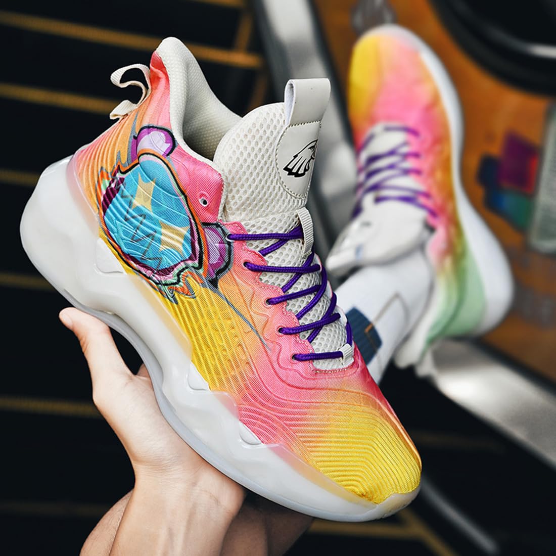 Męskie buty do koszykówki, buty sportowe, amortyzujące wstrząsy, antypoślizgowe buty do koszykówki, męskie lekkie buty sportowe, do biegania, antypoślizgowe, sportowe trampki, Sce K24, 39 eu