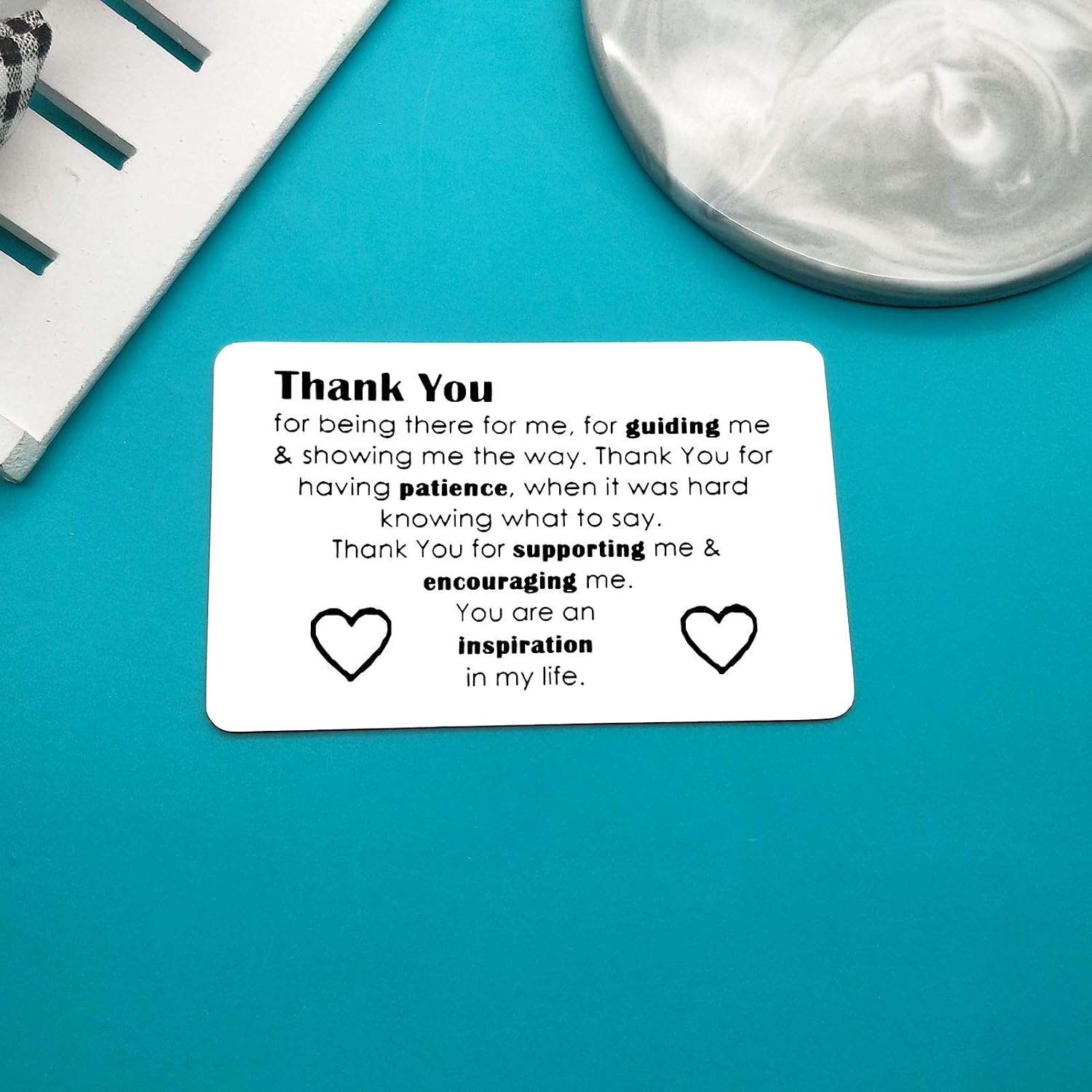 Thank You Gifts for Teacher Coworker Friends Thank You for Being There for Me for Guiding Me and Showing Me the Way Wallet Insert Card Appreciation Gifts for Mentor Guidance Counselor - Image 4