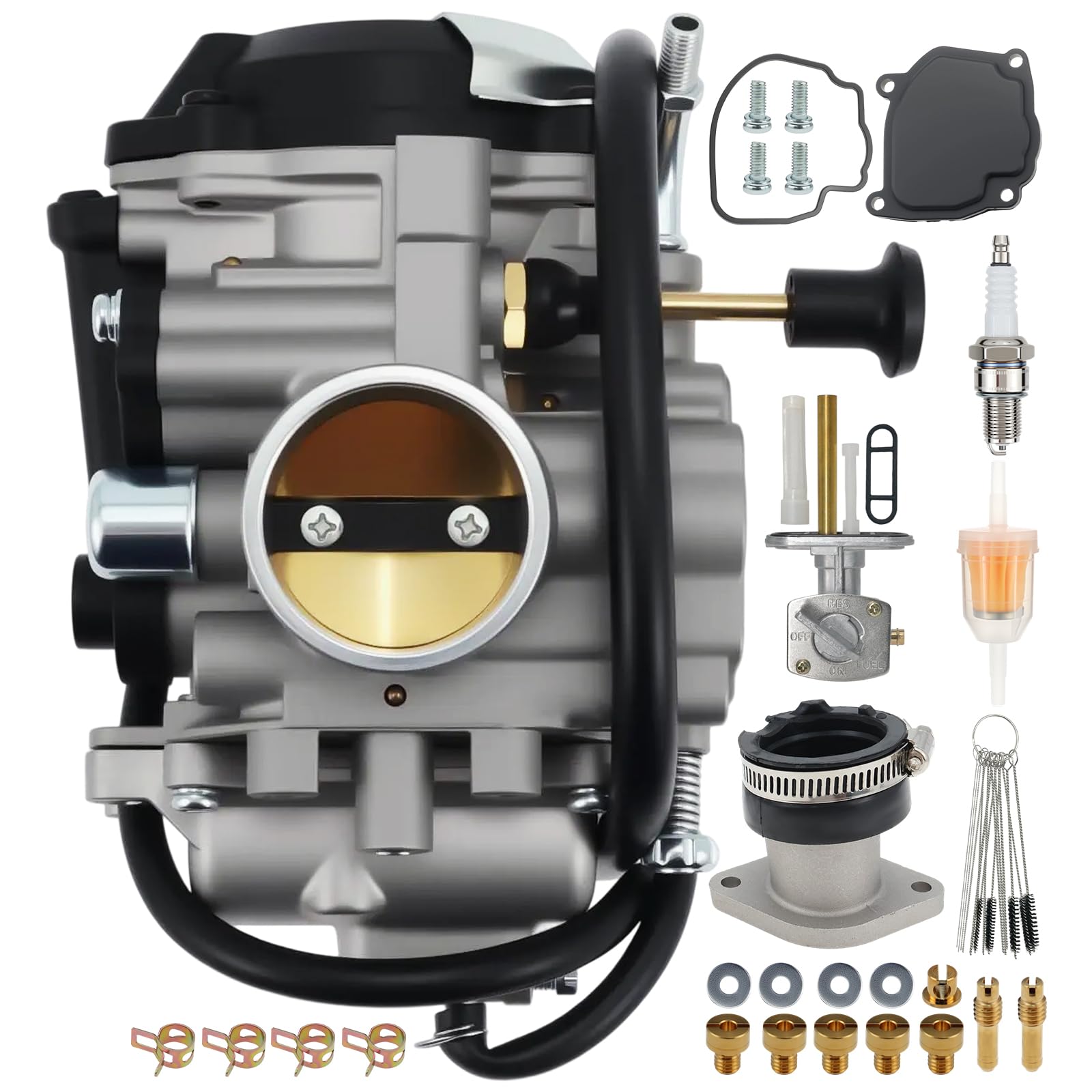 Carburetor for Yamaha Bear Tracker 250 YFM250 YFM250X YFM250XL YFM250XM ATV 1999 2000 2001 2002 2003 2004 Replaces 4XE-14140-12-00 4XE-14140-13-00 4XE