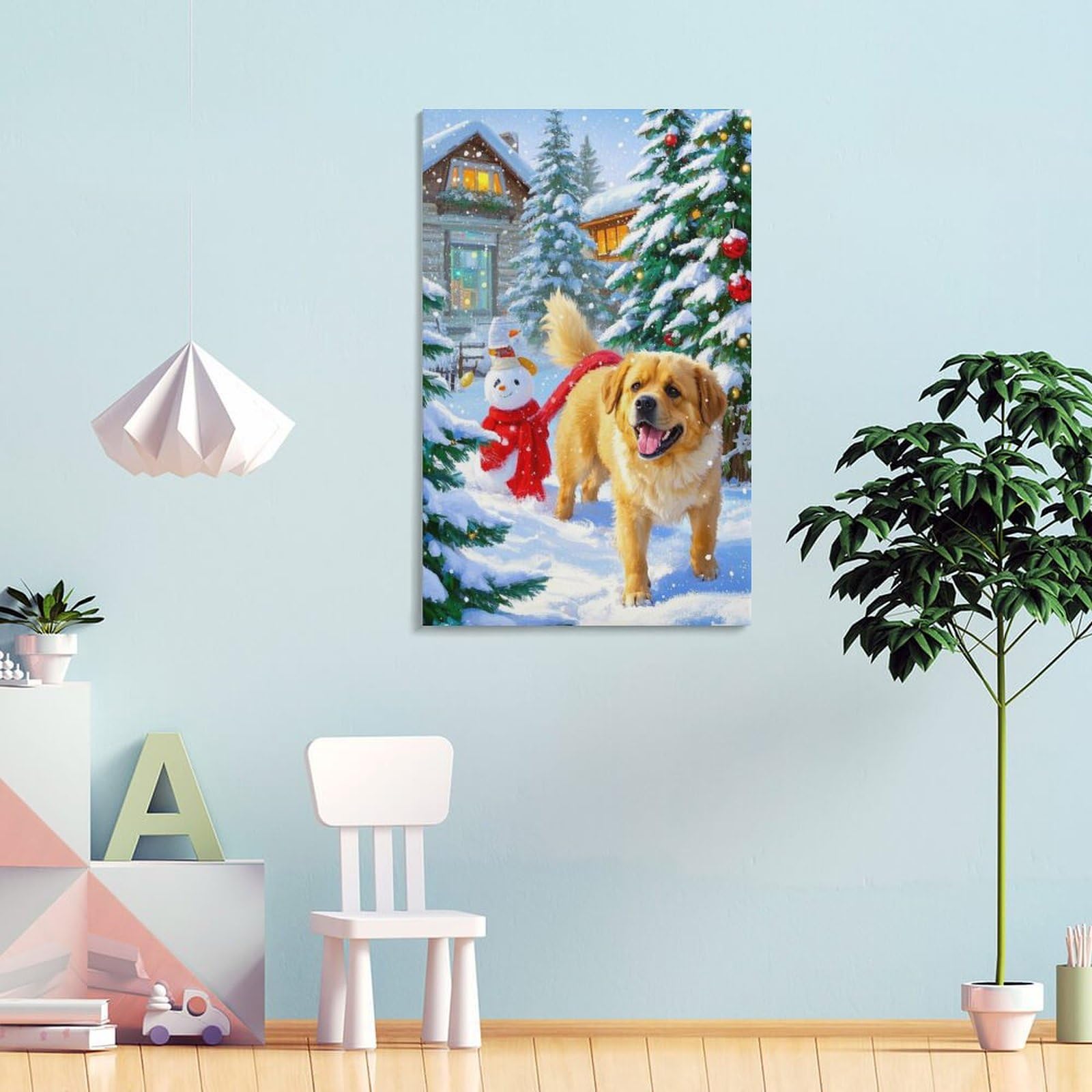 InstyleArt Rottweiler attento Stampa su Tela 100x70 cm Artistica murale