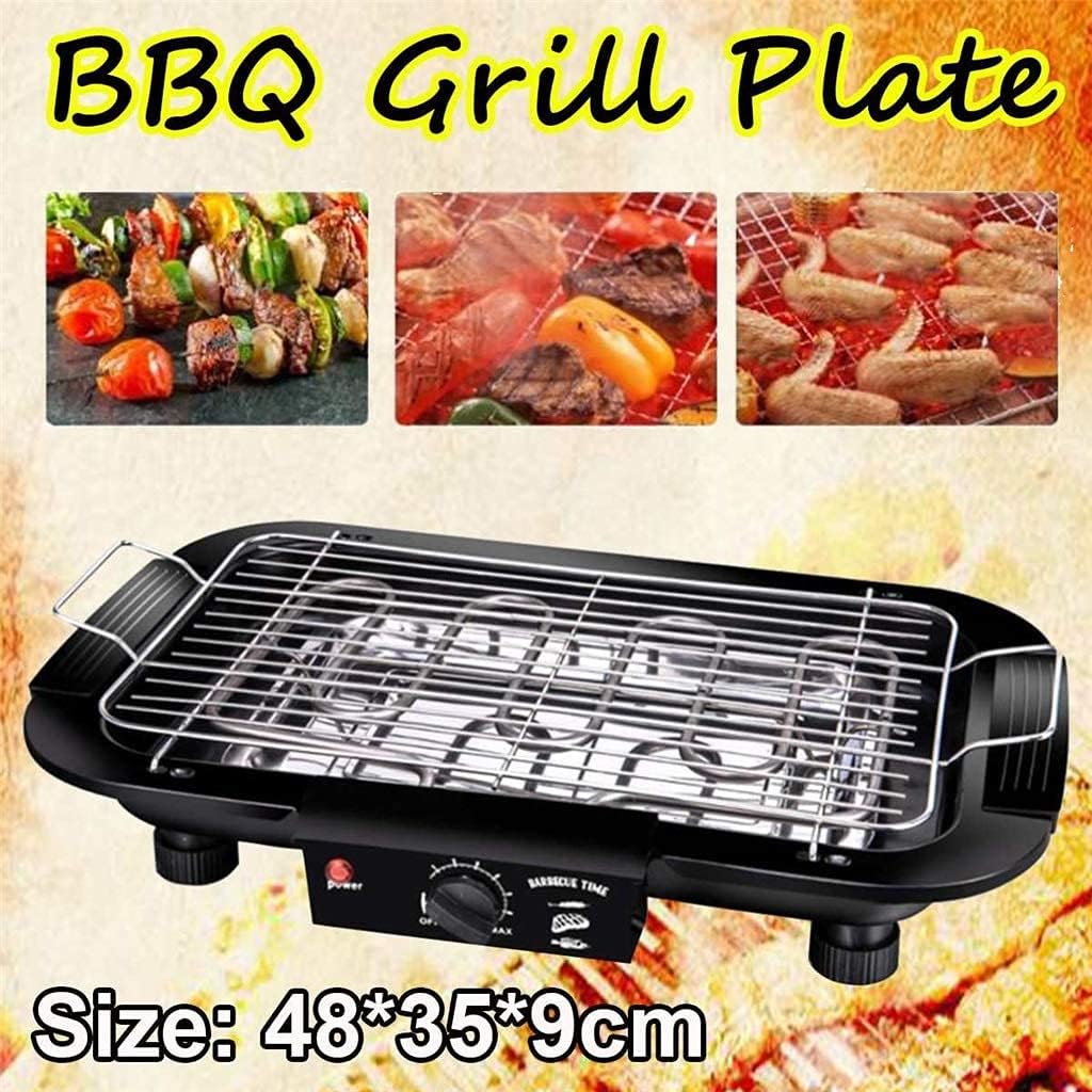 Smokeless Electric Pan Grill BBQ Stove 220V Non-Stick Electric Griddle Barbecue Temperature Control Portable for Home Outdoor