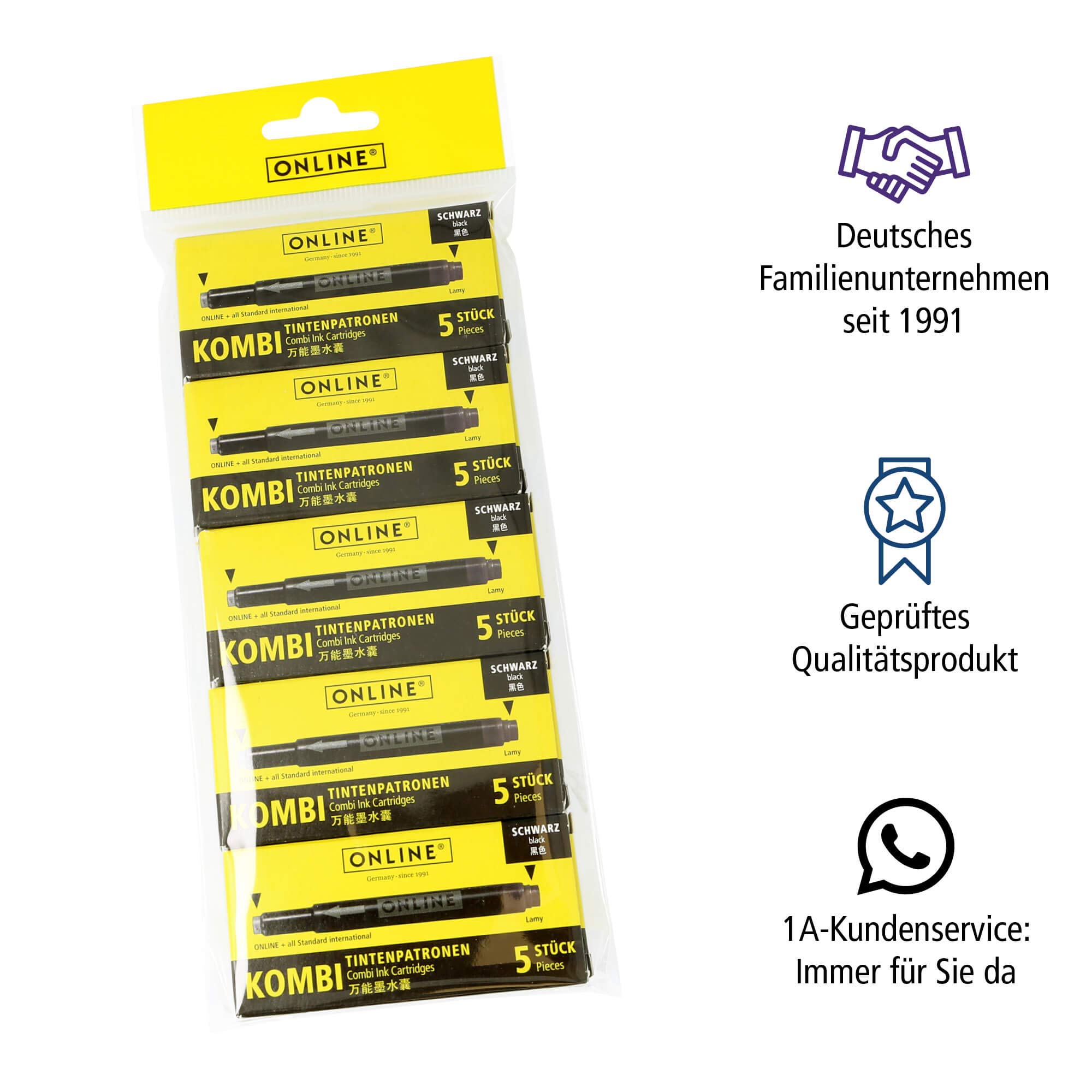 ONLINE 25x Cartucce D'inchiostro Per Penna Stilografica - Foto 10