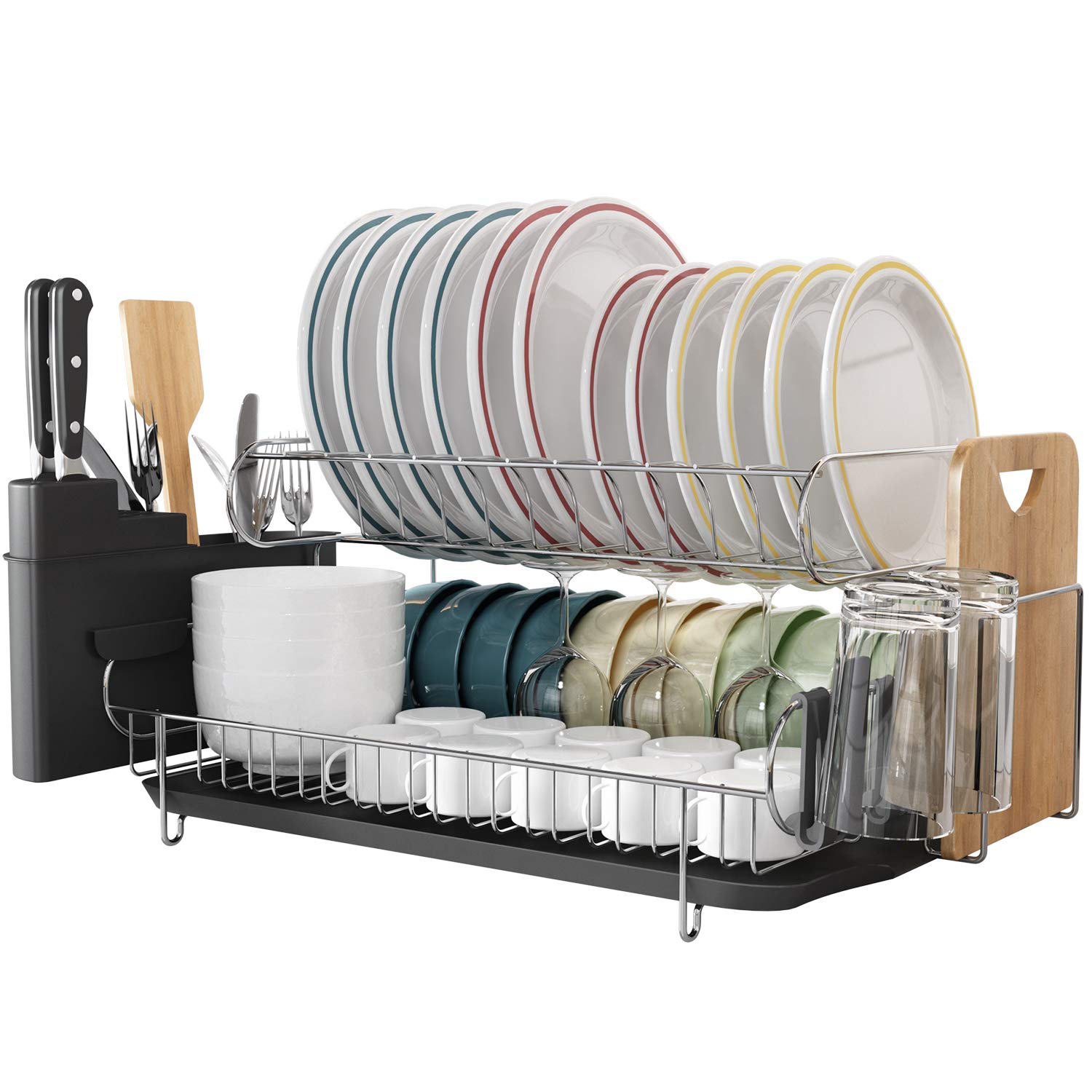 Buy 2 Tier Large Dish Drying Rack, Boosiny 304 Stainless Steel Dish