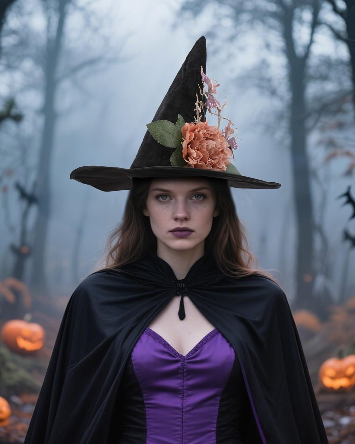 Witches Hat Women Adult - Halloween Costume Witch Hats Woodland Renaissance Accessories - Image 4