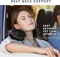 Vista 5 de Total Pillow Almohada de viaje y avión – Almohada de cuello de microcuentas – Almohada cómoda para cuello, cabeza, espalda y soporte lumbar – Cojín