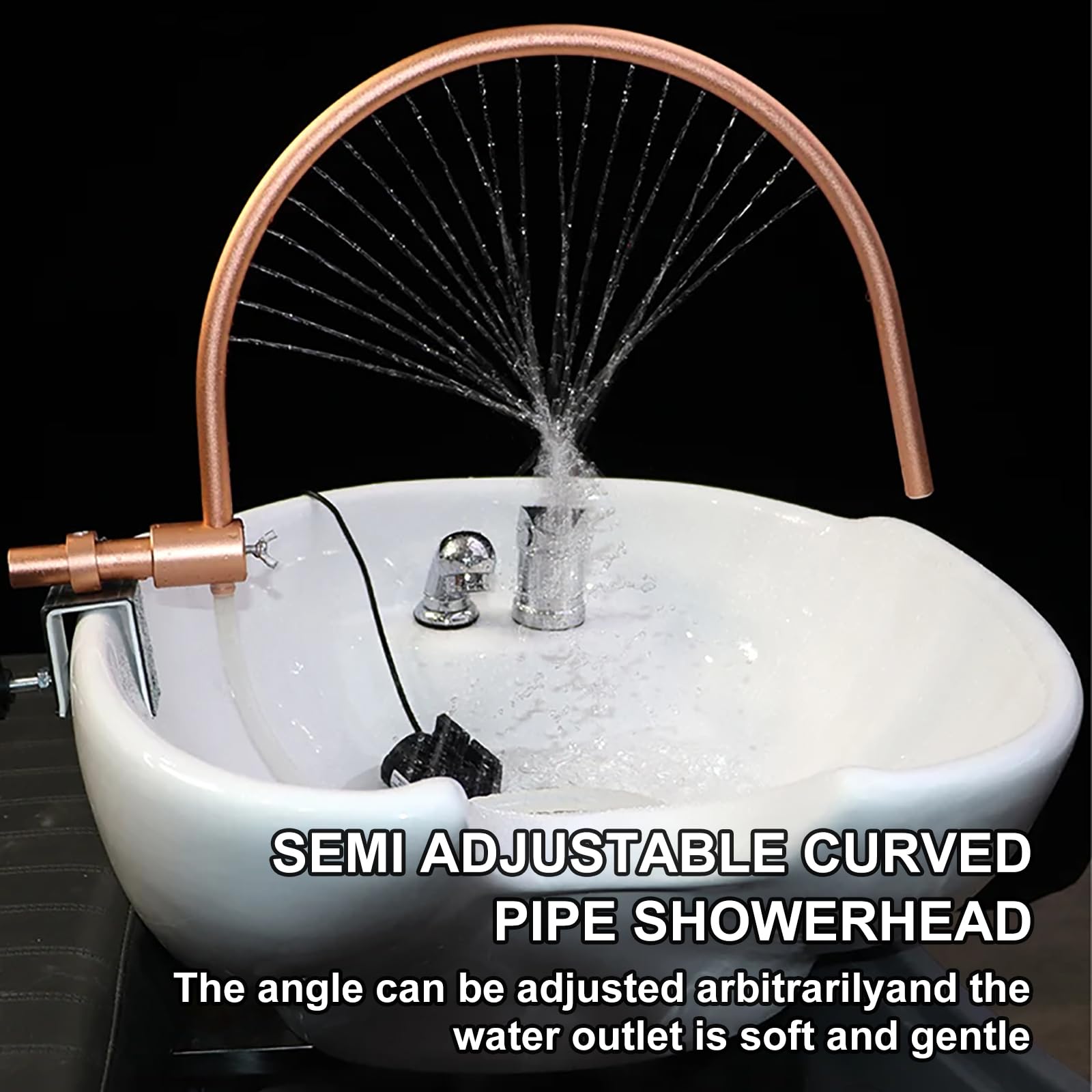 Estante portátil de circulación de agua para spa con bomba para champú, equipo de salón de masaje