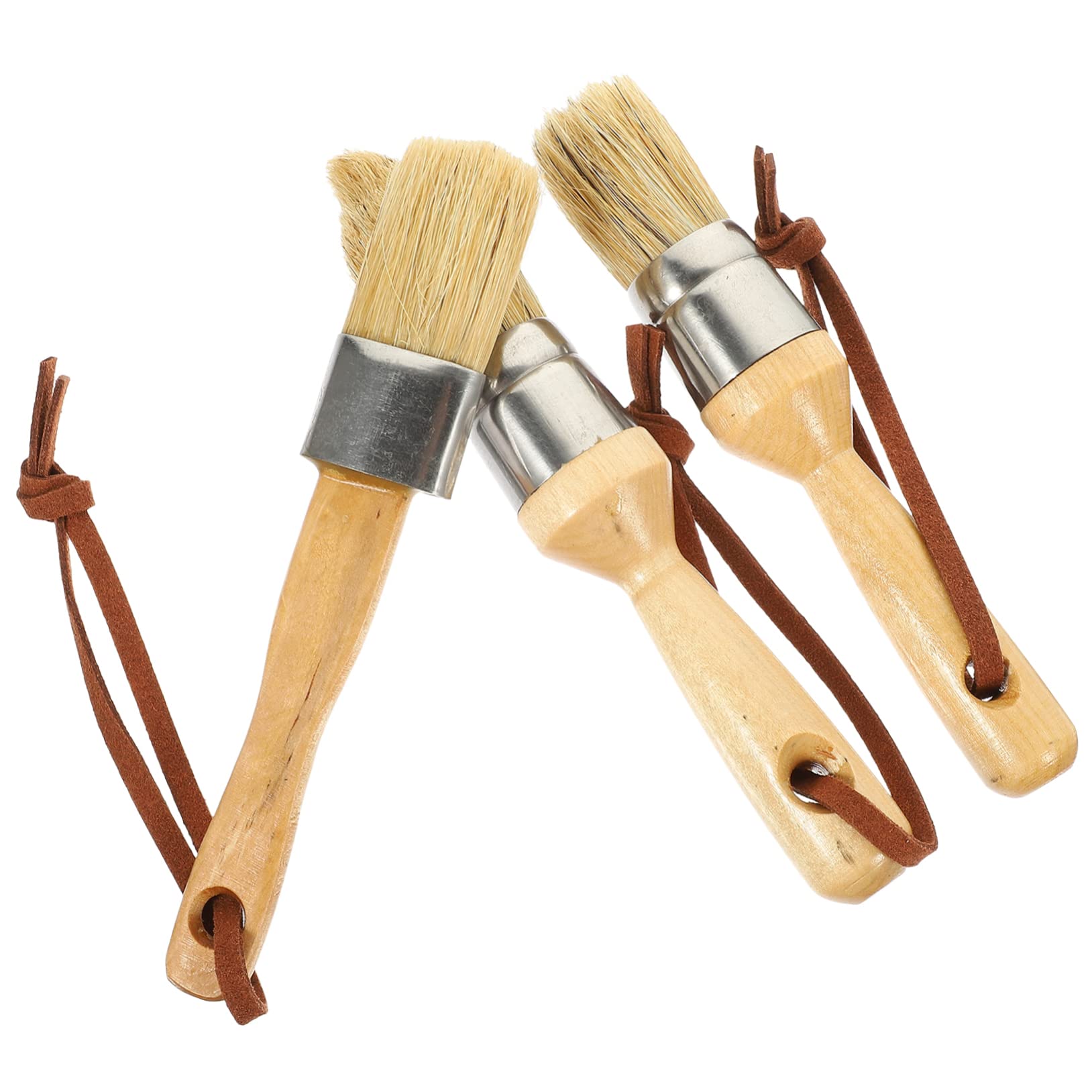 VILLCASE 3 Set Di Pennelli Per Pittura Con Setole Morbide E Manico in Legno Uso Quotidiano Pennelli Per Acquerelli Per La Casa 3 Pezzi*3