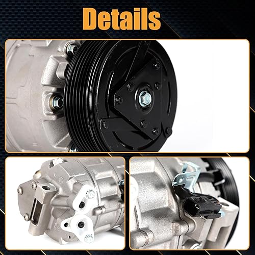 Miniatura 6 de Compresor de aire acondicionado AC con embrague, para Nissan Sentra 2.0L 2007 2008 2009 2010 2011 CO 10871C Z0004620C 10000660 2011572 68662