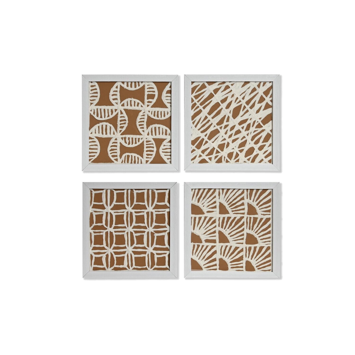Cadre papier mâché blanc lot de 4 idéal pour créer un mur de cadres cosy au salon